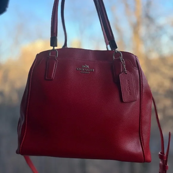 COACH Minetta Medium Satchel | Cardinal Red | Red Hangtag | F34663 | Like-New | - Picture 11 of 12